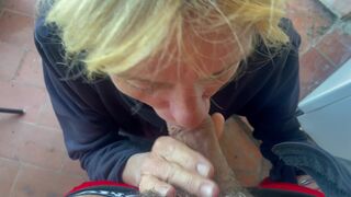 ACCIDENTAL ROMANTIC PORN WITH THE NEIGHBOUR - CUM IN MY MOUTH - BLOWJOB IN THE LAUNDRY ROOM