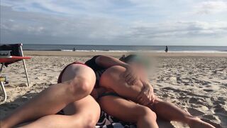 Getting a dick in her ass in front of everyone was the last thing she expected while lying on a public beach...