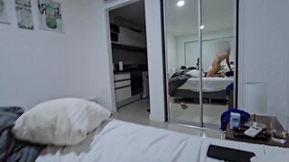 Stepmom shares room with me on vacation