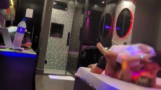 Sra Moema, the blonde MILF housewife, gives young soccer player a POV blowjob in lingerie