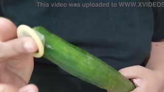 Watch Karmica, the chubby amateur from Malasia, play with her hairy pussy and cucumber