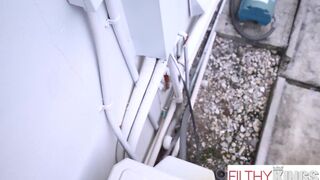 Watch Monica Sage & Leo Valentino take turns riding POV-style in steamy doggy-style action