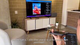 Watch Carla Morelli & Naty Delgado's big tits bounce as they ride a huge cock POV style