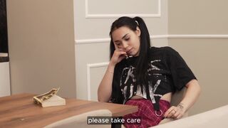 Stepson's tutor nails tight Alice Atwood's tiny pussy & makes her moan in pleasure