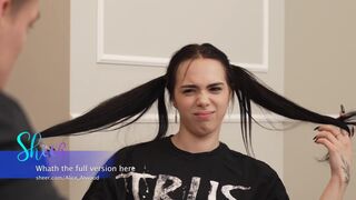 Stepson's tutor nails tight Alice Atwood's tiny pussy & makes her moan in pleasure