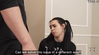 Stepson's tutor nails tight Alice Atwood's tiny pussy & makes her moan in pleasure