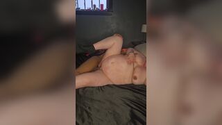 Chubby MILF QTSexymama tries to make herself cum while hubby's away - but he's out and she's moaning outside! - 11 image