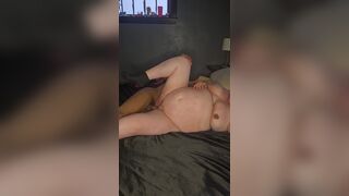 Chubby MILF QTSexymama tries to make herself cum while hubby's away - but he's out and she's moaning outside! - 12 image