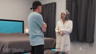 Stefano impregnates curvy step-grandma MILF Stella in hot MILF action - E31