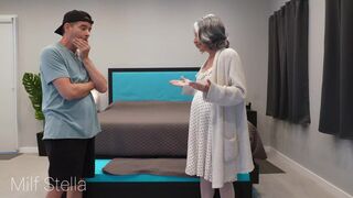 Stefano impregnates curvy step-grandma MILF Stella in hot MILF action - E31