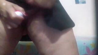 Watch Milfcaliente692's big ebony pussy squirt while she masturbates for her perverted neighbor on a video call - 6 image