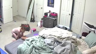 Cay Wild caught riding dildo & giving head in bedroom - 1 image