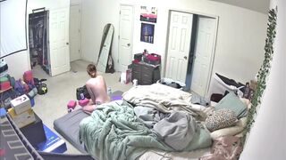 Cay Wild caught riding dildo & giving head in bedroom - 5 image