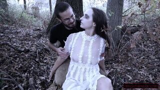 Halloween Scene: this chab Finds Ghost in Woods, gives her recent Life with Squirt and Facefucking - 5 image