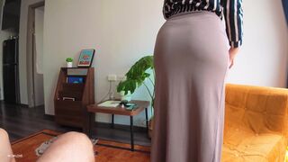 Stepmom with a tight ass can't resist Wowlove2's big one in stockings & skinny body