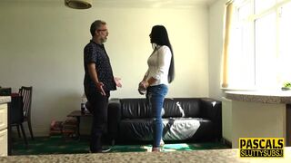 Candi Kayne gags on Pascal's massive shaft in intense BDSM reality - 5 image