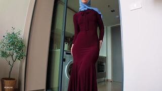 Stepmom hijab-wearing stepdaughter caught in the act & punished with a hard pegging - 1 image