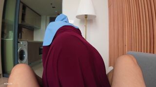 Stepmom hijab-wearing stepdaughter caught in the act & punished with a hard pegging - 8 image
