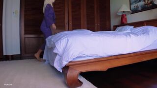 Hot stepmom in hijab shares Hotel Room with me & my curvy ass - Roleplay, Sole Play, Big Booty, and more! - 1 image