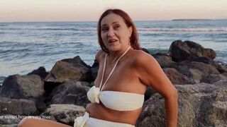 Milf Tumanova's natural tits & ass pounded hard in POV by her man's friend's mom and his man - 2 image