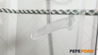PepePorn's massive cock drills Emmita Smile's natural tits & tight ass in wild homemade sex tape