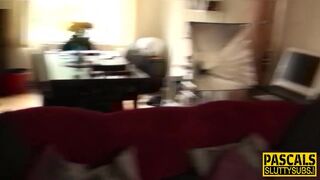 British MILF submissive gagged and deepthroated while getting throat fucked hard - 1 image