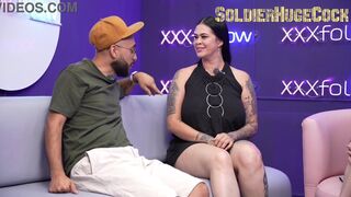Dani Ortiz, Zamantha Lopez & Soldierhugecock go wild with a massive rod in the studio - 9 image