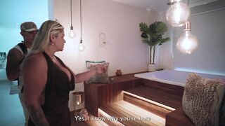 Kata Sanchez cheats on hubby with sauna mechanic Tommy Jackson - watch her get her juicy pussy drilled hard in cowgirl & doggystyle - 1 image