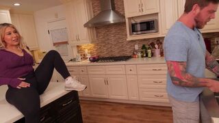 Stepmom Alexa Taylor can't believe her stepson's big cock is pounding her hard while her PAWG stepmom watches in awe - 1 image