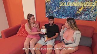 Watch Juliana Bionda, Angelica Gomez & soldierhugecock take risky sex to the next level while watching movies - 4 image