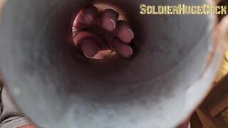 Watch Juliana Bionda, Angelica Gomez & soldierhugecock take risky sex to the next level while watching movies - 6 image