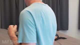 Petite MILF Stella caught cheating with a strap-on & pounded hard by Stefano - 4 image