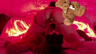 Watch Arabian Snowwhite's curvy body and hot ass get pounded hard with a dildo in Doggy Style