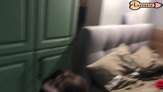 Lovessie and Real Avocado submit to big cocks in a wild bedroom domination game! - 15 image
