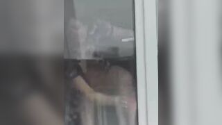 Filmed a undressed neighbour as that babe washes the window - 4 image