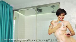 Short hair mother I'd like to fuck have enjoyment in shower - 1 image