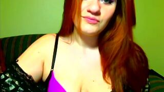 Corpulent big beautiful woman Redhead Finger Bonks Her Wet Crack With Messy Talk - 3 image